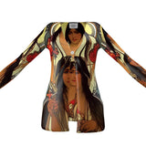 Carolina Rose - Original Art by A. Foll - Ladies Cardigan With Pockets