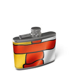 Nunavut Inuit Waving Flag - Leather Wrapped Groomsman Hip Flask