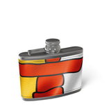 Nunavut Inuit Waving Flag - Leather Wrapped Groomsman Hip Flask