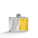 Nunavut Inuit Waving Flag - Leather Wrapped Groomsman Hip Flask