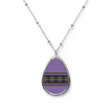 Starburst - Lilac - Oval Necklace