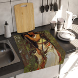 Indigenous Goddess Gang - Escanaba The Flat Rocks Woman - Art Nouveau Tea & Kitchen Towel