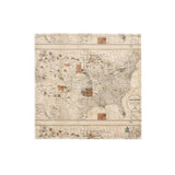 1888 Map of the Indian Reservations Within the United States and Territories - Bandana