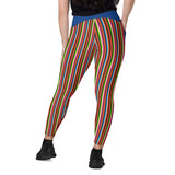 Jorongo / Serape - Crossover Leggings with Blue Pockets