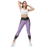 Starburst - Lilac - Crossover Leggings with Pockets