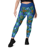 BEADWORK TURTLE ISLAND - Crossover Leggings with Pockets