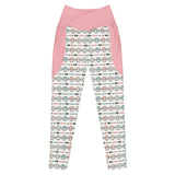 Lola - Sugar Skulls - Crossover Leggings with Pockets