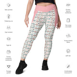 Lola - Sugar Skulls - Crossover Leggings with Pockets