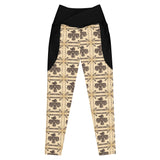 Pacific Northwest Eagle - Crossover Leggings with Pockets