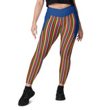 Jorongo / Serape - Crossover Leggings with Blue Pockets