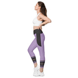 Starburst - Lilac - Crossover Leggings with Pockets