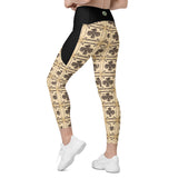 Pacific Northwest Eagle - Crossover Leggings with Pockets