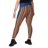 Jorongo / Serape - Crossover Leggings with Blue Pockets