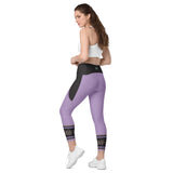 Starburst - Lilac - Crossover Leggings with Pockets
