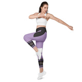 Starburst - Lilac - Crossover Leggings with Pockets