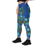 BEADWORK TURTLE ISLAND - Crossover Leggings with Pockets