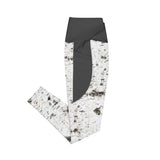 Birch Bark Print - Crossover Leggings with Pockets