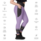 Starburst - Lilac - Crossover Leggings with Pockets