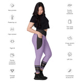 Starburst - Lilac - Crossover Leggings with Pockets