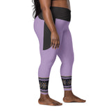 Starburst - Lilac - Crossover Leggings with Pockets