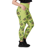 Sata Blueberries - Wild Willows - Crossover Leggings with Pockets