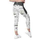 Birch Bark Print - Crossover Leggings with Pockets