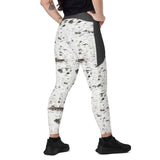 Birch Bark Print - Crossover Leggings with Pockets