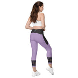 Starburst - Lilac - Crossover Leggings with Pockets