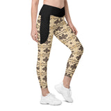 Pacific Northwest Eagle - Crossover Leggings with Pockets