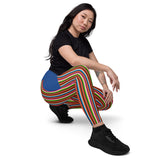 Jorongo / Serape - Crossover Leggings with Blue Pockets