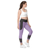Starburst - Lilac - Crossover Leggings with Pockets