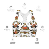 Lack Back - American Traditional Tattoo Style - Longline Sports Bra