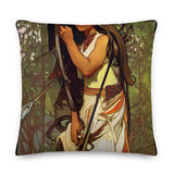 Indigenous Goddess Gang - Escanaba Flat Rocks Woman - Premium Pillow