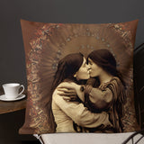 Qunukamken - Sweethearts I - Indigenous Art Nouveau - Premium Pillow