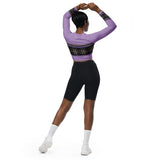 Starburst - Lilac - Long-Sleeve Crop Top