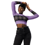 Starburst - Lilac - Long-Sleeve Crop Top
