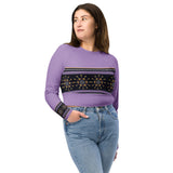 Starburst - Lilac - Long-Sleeve Crop Top