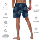 ᏩᏂᎨ ᎠᏣᏗ Tribal Jellyfish Design - Men's Swim Trunks