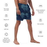 ᏩᏂᎨ ᎠᏣᏗ Tribal Jellyfish Design - Men's Swim Trunks