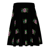 Watercolor Abstract Beaded & Quilled Floral Print - Clara Skirt