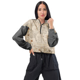 1888 Map of the Indian Reservations within the United States and Territories - Women’s Cropped Windbreaker