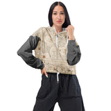 1888 Map of the Indian Reservations within the United States and Territories - Women’s Cropped Windbreaker