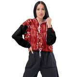 Oglala Lakota Sioux Waving Flag - Women’s Cropped Windbreaker