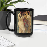 Konnorónhkwa - Sweethearts VI - Indigenous Art Nouveau - Black Glossy Mug