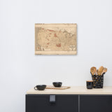 1883 Map Indian Reservations of the United States Canvas Print