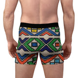 Vintage Beadwork Print - Tail Feathers Men's Boxer Briefs