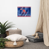 Pawnee Waving Flag Framed Poster