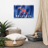 Pawnee Waving Flag Framed Poster