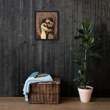 Qunukamken - Sweethearts I - Framed canvas - Indigenous Art Nouveau