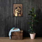 Qunukamken - Sweethearts I - Framed canvas - Indigenous Art Nouveau